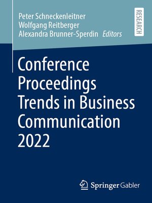 cover image of Conference Proceedings Trends in Business Communication 2022